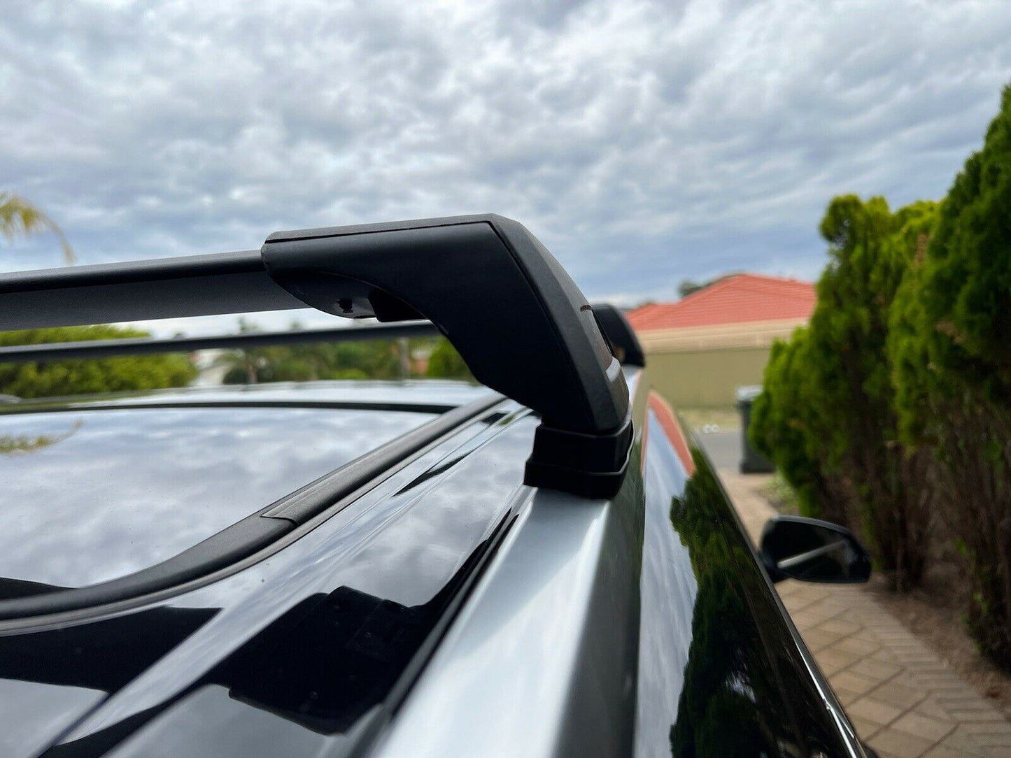 2xBLACK Aerodynamic Roof racks / Cross Bars for Audi Q7 2015-2023 SQ7