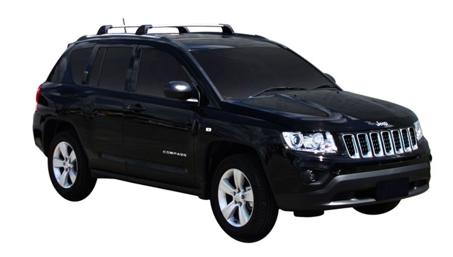 2xSilver Roof racks for Jeep Compass 2011 -2016 / Aerodynamic Cross bars
