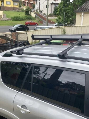 2xBlack Aerodynamic Roof racks / Cross bars for Toyota BZ4X TOURING June 2026 - 2027