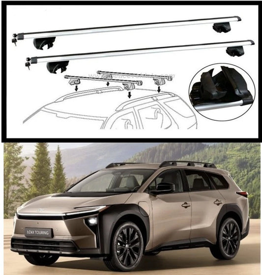2xSilver Aerodynamic Roof racks / Cross bars for Toyota BZ4X TOURING June 2026 - 2027