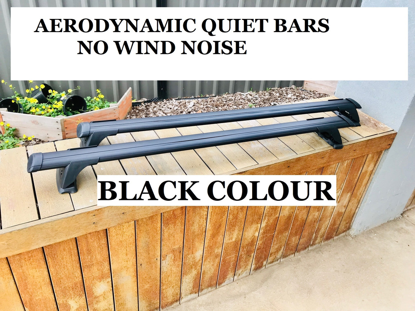 2xBlack CROSS BAR ROOF RACK for Kia Stonic 2017 - 2026 Aerodynamic Cross bars