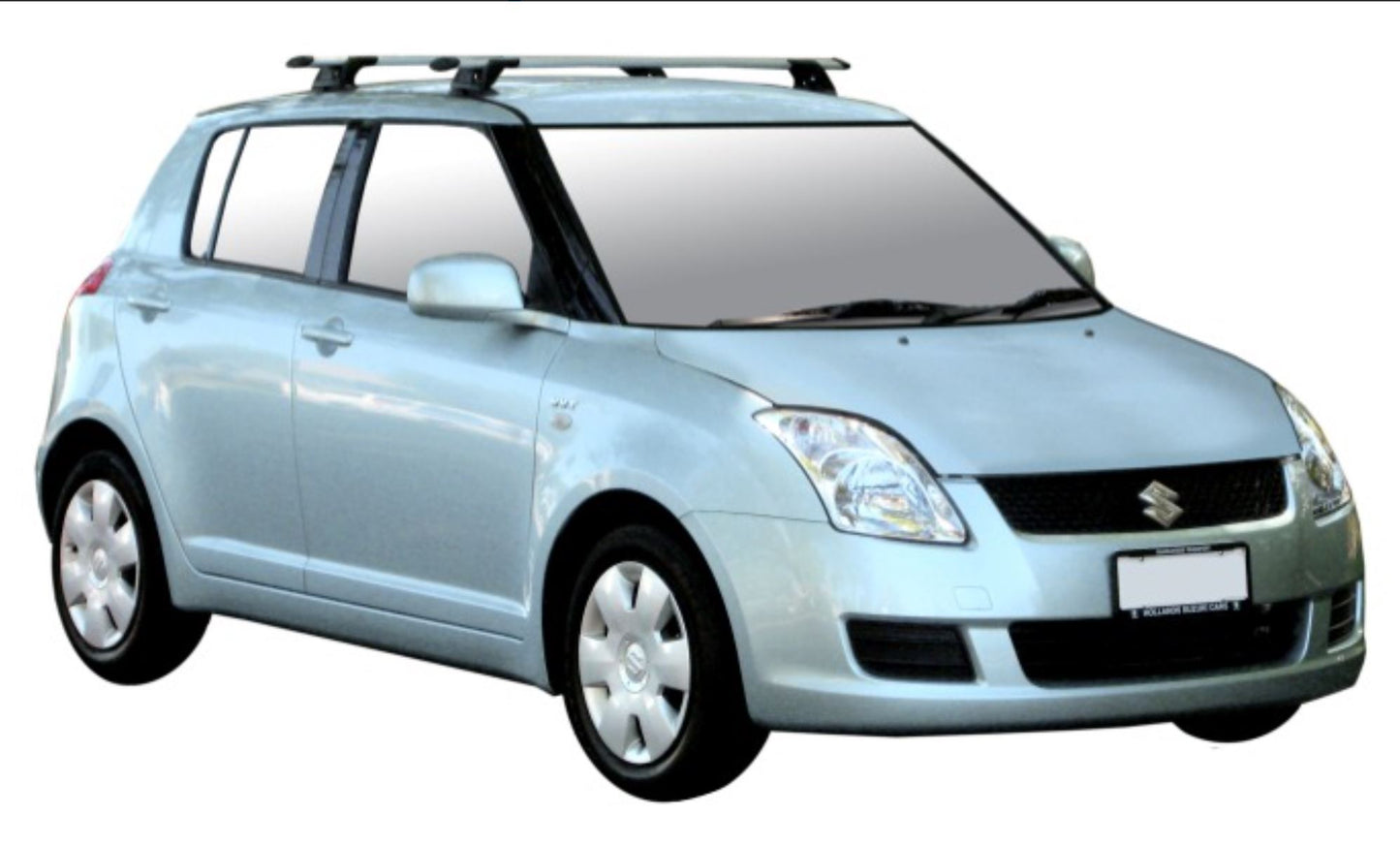 2xBLACK Roof Racks for Suzuki Swift 2005-2010 Aerodynamic Cross Bars