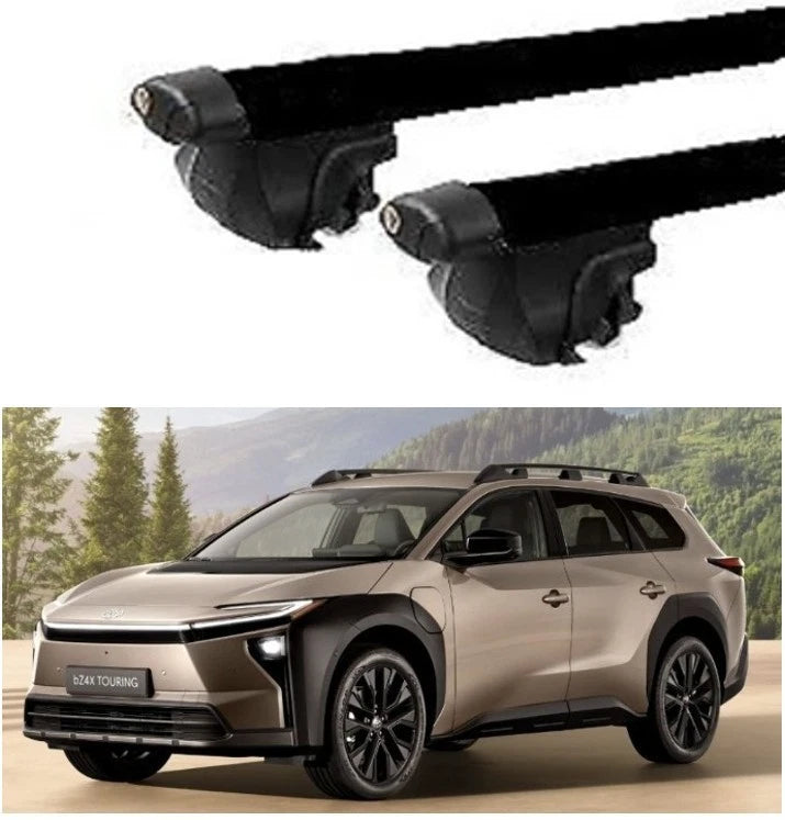 2xBlack Aerodynamic Roof racks / Cross bars for Toyota BZ4X TOURING June 2026 - 2027