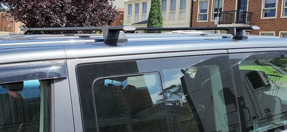 2xBlack Roof racks for Volkswagen Multivan T7 april 2025 - 2027 Aerodynamic Cross Bars