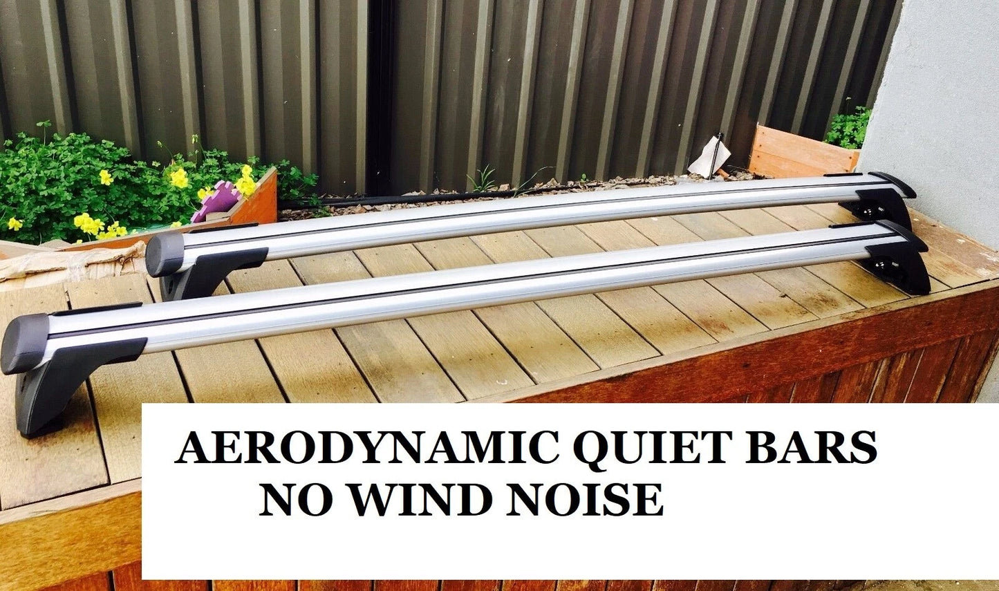 2xSilver Roof racks for Honda Hrv 2015 - 2021 Fits side rails / Aerodynamic Cross bars