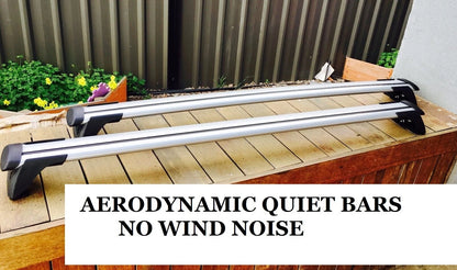 2xSilver Roof racks for Honda Hrv 2015 - 2021 Fits side rails / Aerodynamic Cross bars