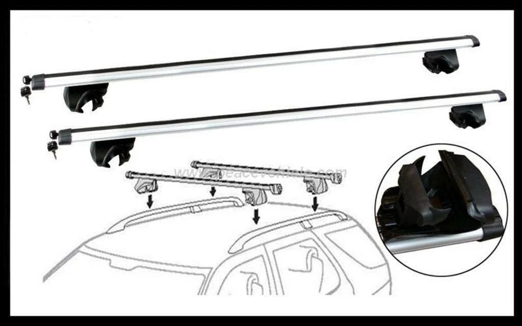2xSilver Aerodynamic Roof racks / Cross bars for Toyota BZ4X TOURING June 2026 - 2027