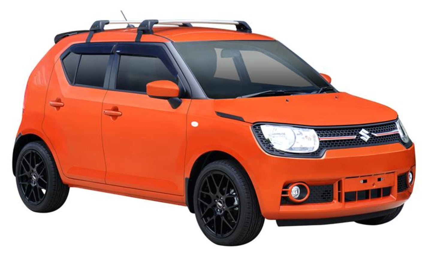 2xBlack Roof Racks for Suzuki Ignis 2017-2024 CROSS BARS Fits Nake Roof