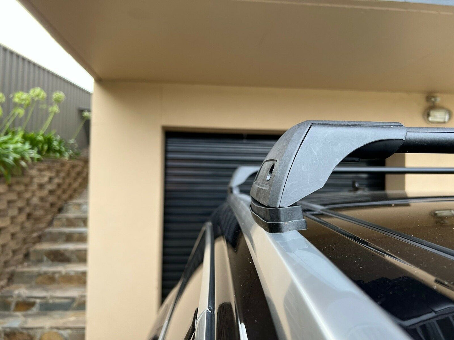 2xBLACK Aerodynamic Roof racks / Cross Bars for Audi Q7 2015-2023 SQ7