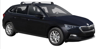 2xBLACK Roof Racks for SKODA SCALA 2019-2024 / AERODYNAMIC CROSS BARS