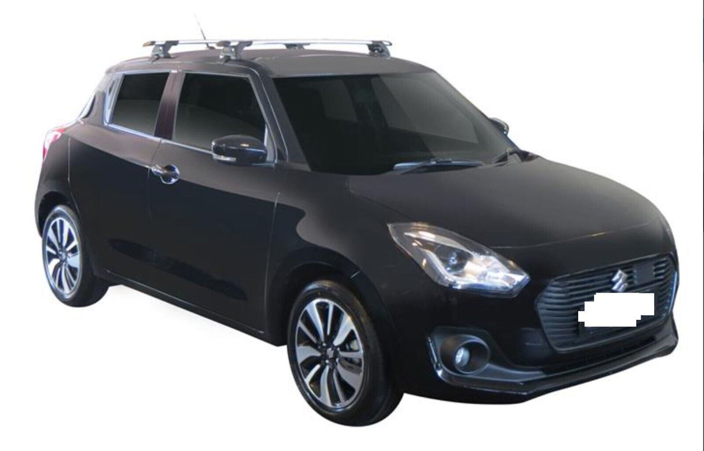 2xBlack Roof Racks for Suzuki Swift 2017-2024 Aerodynamic Cross Bars