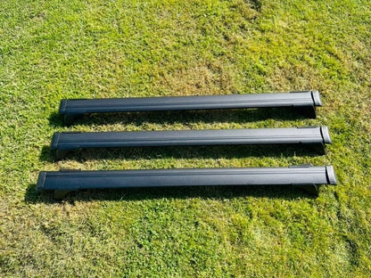 3xBLACK Roof Racks for RENAULT MASTER 2010-2024 AERODYNAMIC CROSS BARS