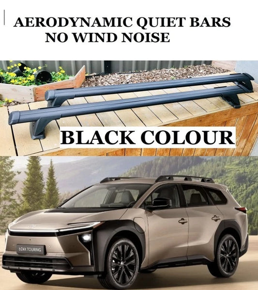 2xBlack Aerodynamic Roof racks / Cross bars for Toyota BZ4X TOURING June 2026 - 2027