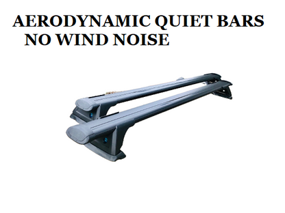 2xBlack Roof racks for Jeep Grand Cherokee May 2022 - 2025 / Aerodynamic Cross bars