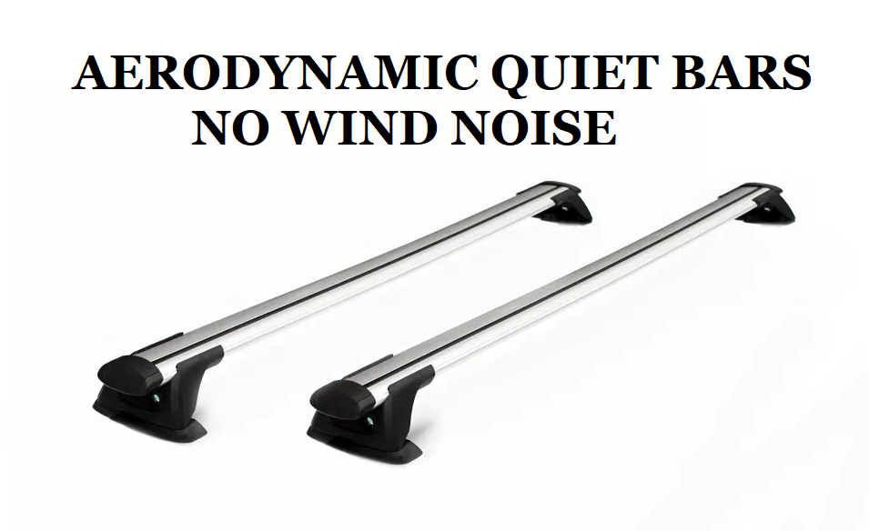 2xSilver Roof racks for Jeep Wrangle 2019 - 2025 / Aerodynamic Cross bars