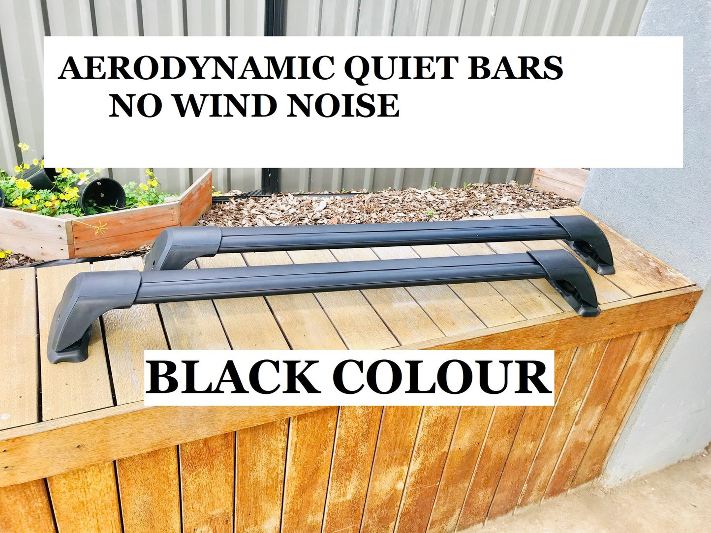 2xBlack Aerodynamic Roof racks / Cross bars for Toyota All New Rav4 March 2026 - 2027