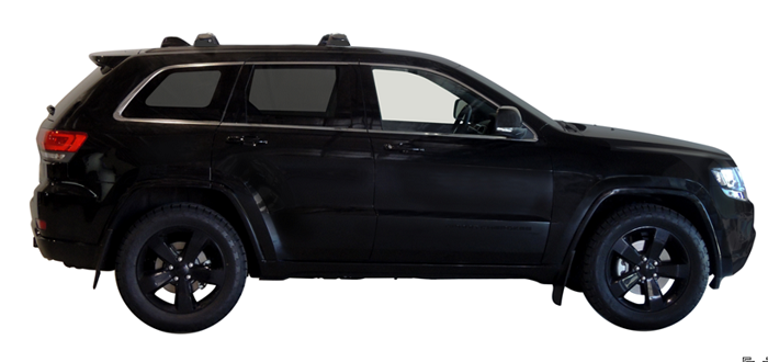 2xSilver Roof racks for Jeep Grand Cherokee SRT / JET / BLACKHAWK 2012 - 2021 / Aerodynamic Cross bars