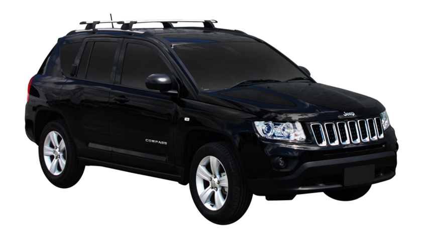 2xSilver Roof racks for Jeep Compass 2011 -2025 / Aerodynamic Cross bars