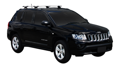2xSilver Roof racks for Jeep Compass 2011 -2025 / Aerodynamic Cross bars