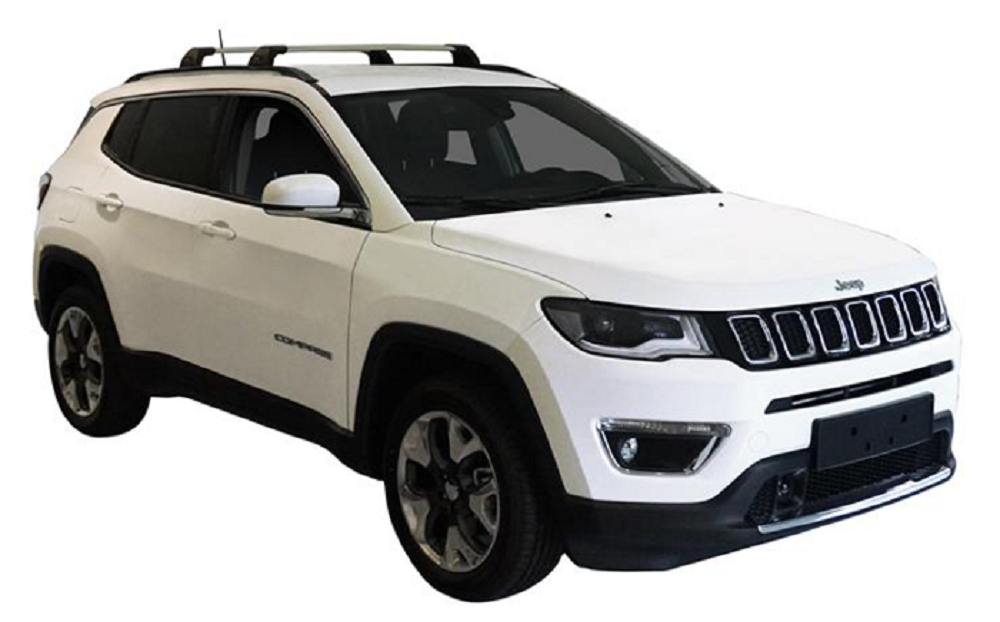 2xSilver Roof racks for Jeep Compass 2017 -2025 / Aerodynamic Cross bars