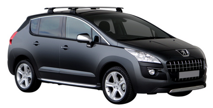 2xSilver Roof racks for Peugeot 3008 2010-2016 / Aerodynamic Cross bars