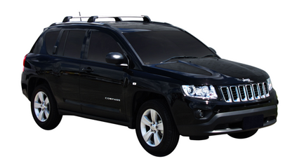 2xSilver Roof racks for Jeep Compass 2011 -2016 / Aerodynamic Cross bars