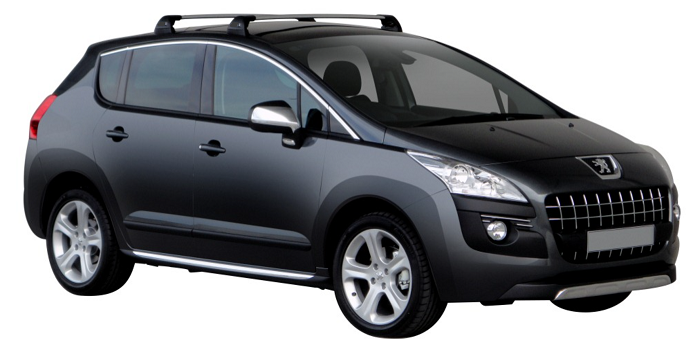 2xSilver Roof racks for Peugeot 3008 2010-2016 / Aerodynamic Cross bars