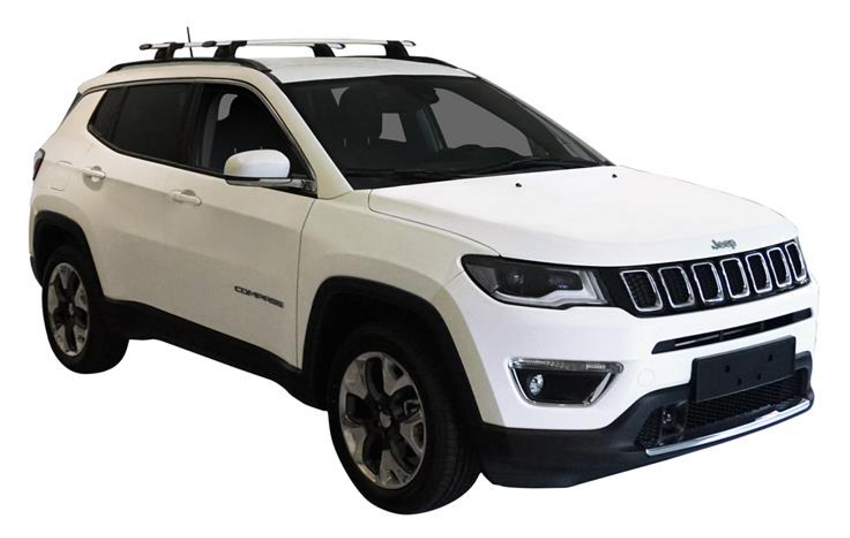 2xSilver Roof racks for Jeep Compass 2011 -2025 / Aerodynamic Cross bars