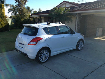 2xBlack Roof Racks for Suzuki Swift 2011-2017 Aerodynamic Cross Bars