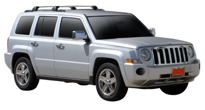 2xSilver Roof racks for Jeep Patriot 2006 - 2020 / Aerodynamic Cross bars