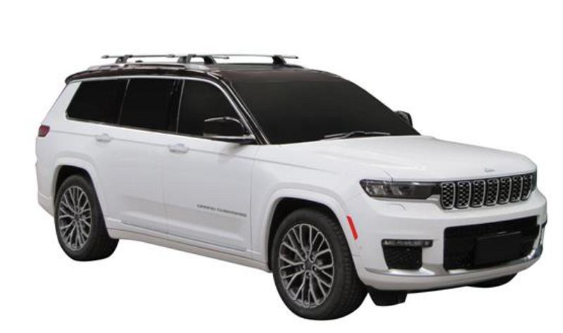 2xSilver Roof racks for Jeep Grand Cherokee May 2022 - 2025 / Aerodynamic Cross bars