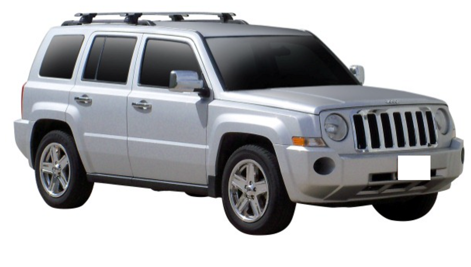 2xSilver Roof racks for Jeep Patriot 2006 - 2020 / Aerodynamic Cross bars