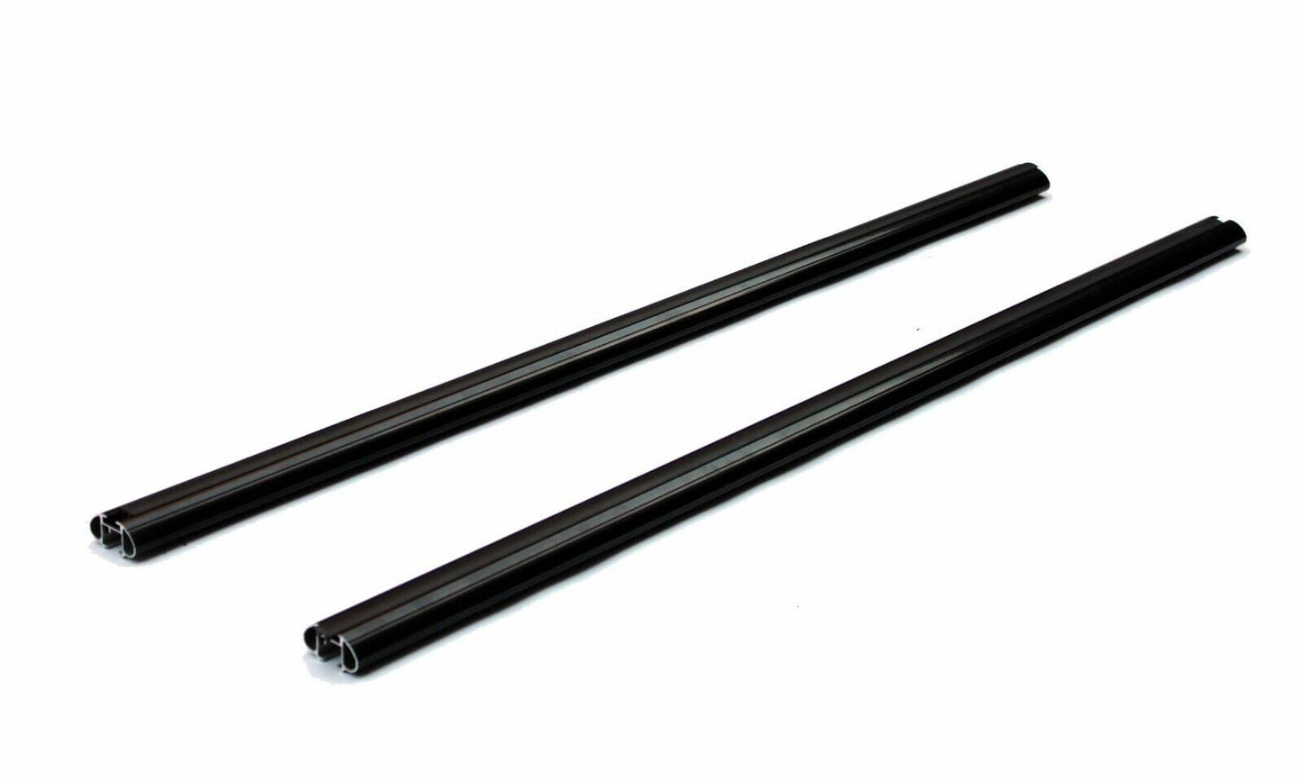 2xBLACK CROSS BARS / ROOF RACKS For Audi A6 Wagon 1994 - 2023 - clamps to side raised roof rails