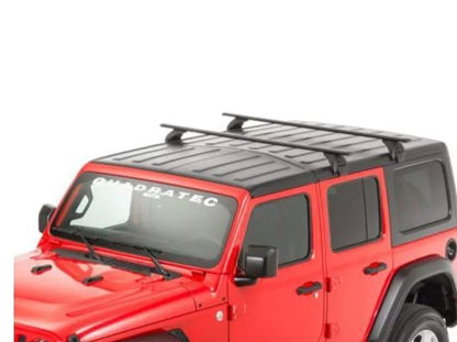 2xSilver Roof racks for Jeep Wrangle 2019 - 2025 / Aerodynamic Cross bars