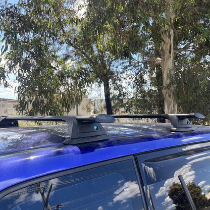 2xBlack Roof racks / Cross bars for Peugeot 4008 2012-2020 Fits Nake roof