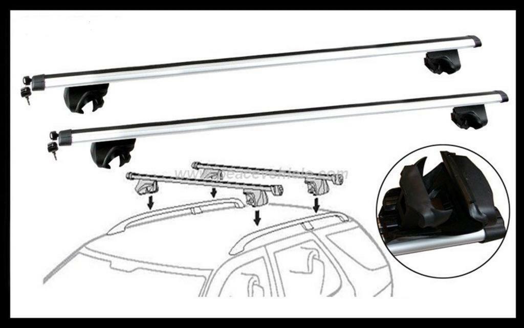 2xBLACK ROOF RACKS / CROSS BARS For Haval H2 2015-2021