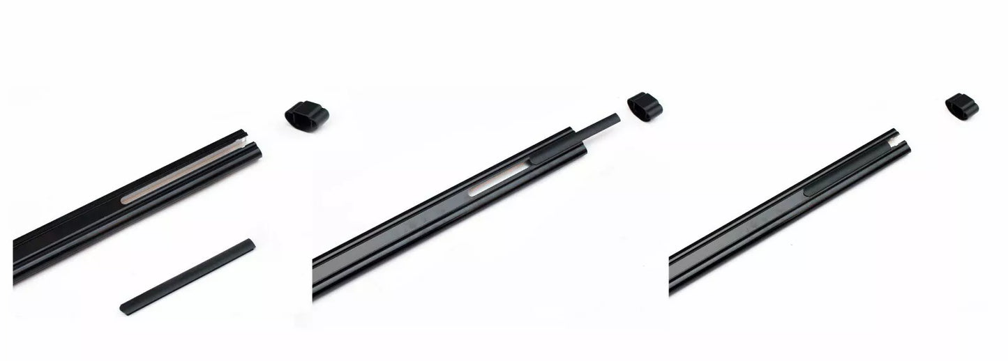 2xBlack Roof racks / Cross bars for Jeep Cherokee 2002-2007 / Fits raised rails