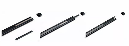 2xBlack Roof racks / Cross bars for Jeep Cherokee 2002-2007 / Fits raised rails