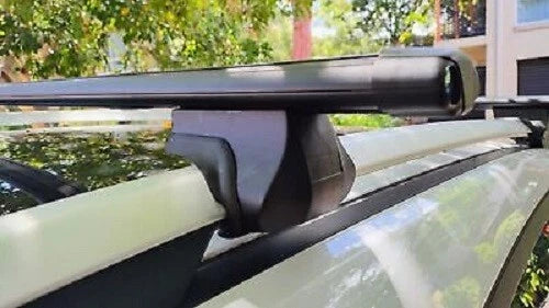 2xBlack Roof racks / Cross bars for Jeep Cherokee 2002-2007 / Fits raised rails