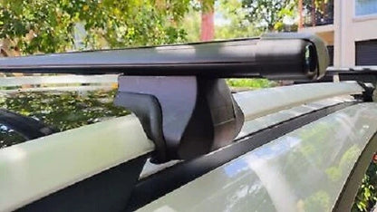 2xBlack Roof racks / Cross bars for Jeep Cherokee 2002-2007 / Fits raised rails