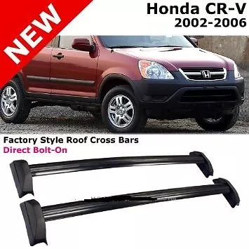 2xBlack Roof racks for Honda CRV 2002 - 2006
