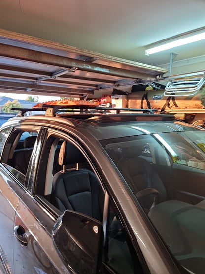 2xBLACK Aerodynamic Roof racks / Cross Bars for Audi Q7 2015-2023 SQ7